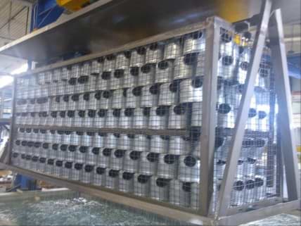 Fully automated plant with Agitation baskets for complex shaped components 