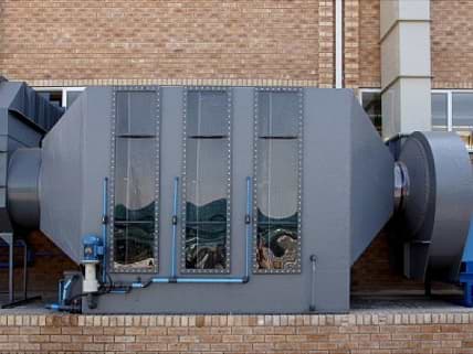 PVC Glass Fibre wrapped Chromic acid Horizontal Scrubber system